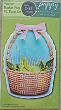 Poppy Stamps Woven Basket Pop Up Easel Set 9 Dies Brand New