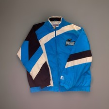 Authentic NFL Starter Carolina Panthers Windbreaker Zip Up Jacket XL 90s Retro