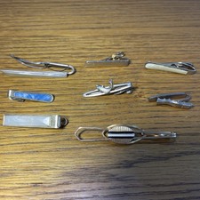 Job Lot Of Vintage Retro Tie Pins In Good Used Condition