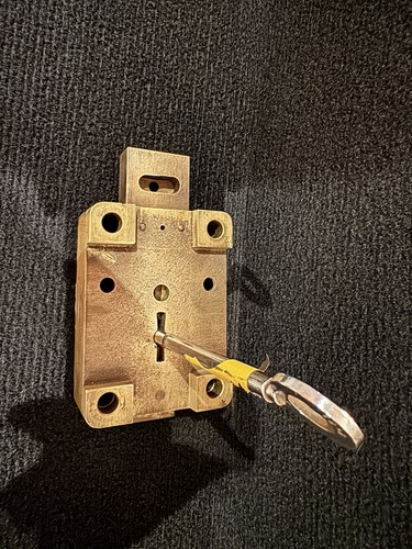 Vintage brass safe lock - lock, with