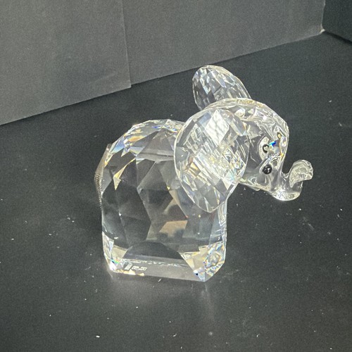 Vtg swarovski crystal elephant - crystal,