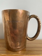 Vintage Tin Lined Copper Pub Mug - Cremorne Inn (Sheffield?) Notts Electroplate