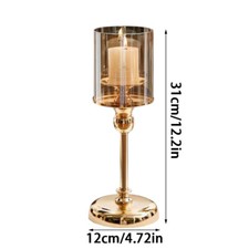 Tall Glass Pillar Candle