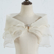 Lady Ruffle Cape Shrug Sheer