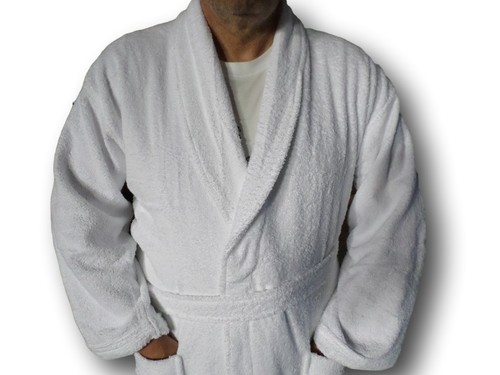 Terry towelling bath robe - towelling,