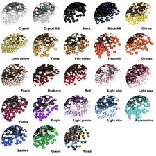 1000 Flat Backed Rhinestones High Quality Resin Gems Diamante Crystals