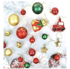 Pcs retro christmas baubles - 72,