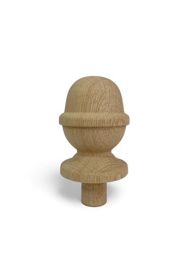 Oak acorn 90mm timber newel - oak,