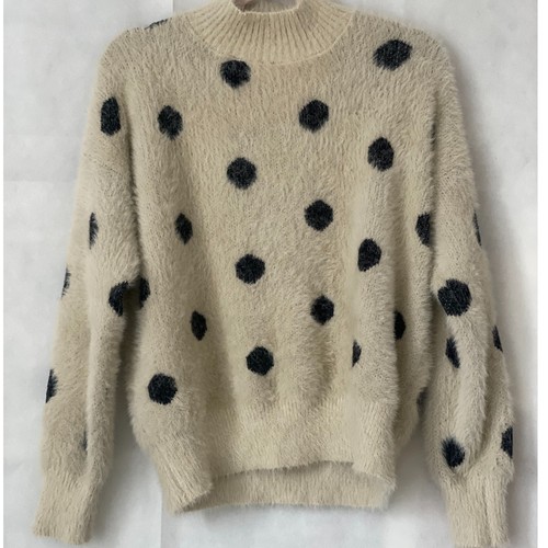 Fluffy polka dot - dot, sweater