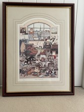 Parisien Pandemonium by Linda Jane Smith Print Signed LTD Framed 28” x 21.6”