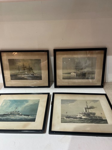 Old framed prints - framed,