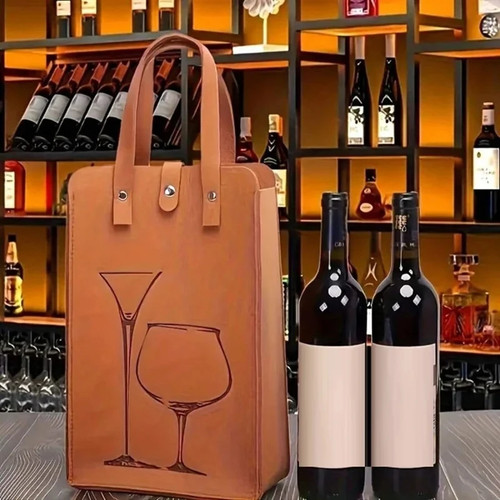 Felt double wine bottle gift - felt,