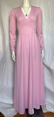 Vintage 1970s maxi dress tie - maxi,