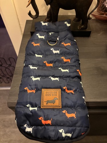 Sausage dog box puffa - sausage, coat