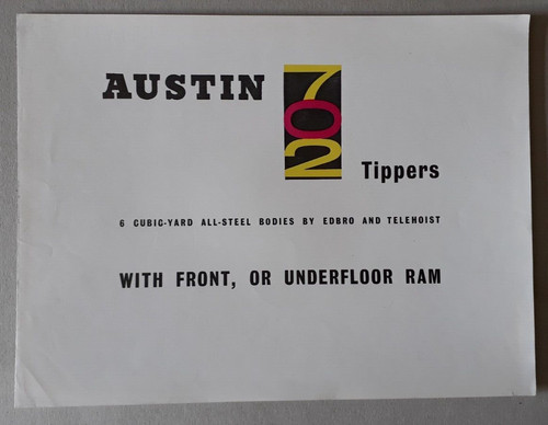 Austin 702 tippers brochure - 702,