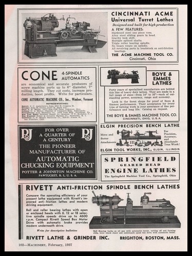 1937 rivett lathe grinder - 1937,