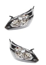 Ford Transit Custom 2013-2018 Front Headlight Headlamp Black Left & Right Set
