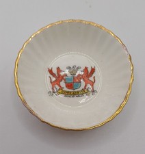 Antique China Crested Ware Arms of Wales  Welsh motto Cymru Am Byth Dish Bowl