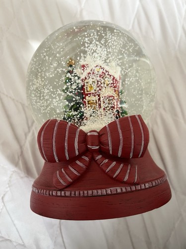 Christmas snow globe and - snow, music