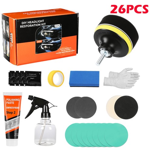 Car headlight polishing kit - headlight,