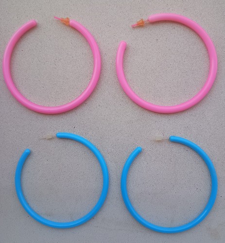 Colourful plastic hoops - plastic,