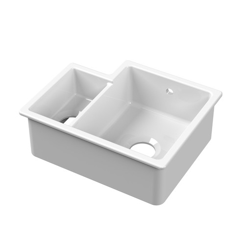 Bowl undermount fireclay - 1.5,