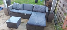 Outsunny UK8600680343 3-Piece Rattan Sofa Set Grey