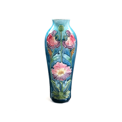 Art nouveau tube lined vase - tube,