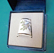 Royal Worcester China thimble - 'Doves of Peace' - Boxed - Made in England