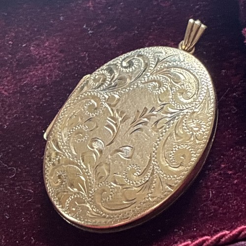 Large 9ct rolled gold - large, oval