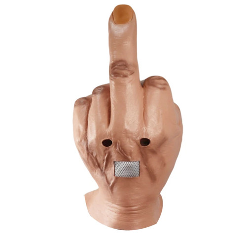 Middle finger full - middle, head
