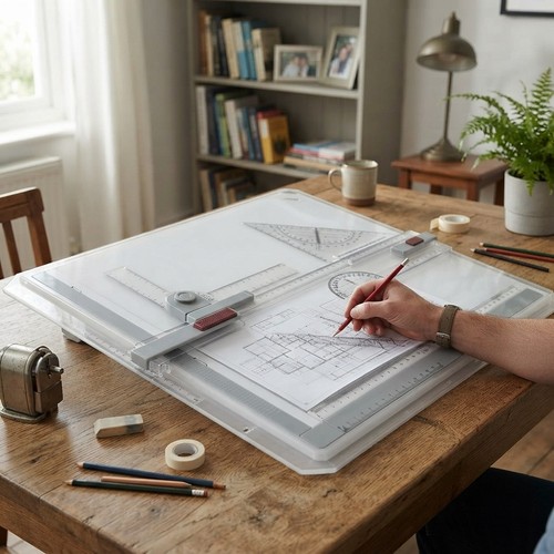 Portable drawing board with - board,