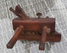 Antique Wooden Rebate Plane With Brass Detailing