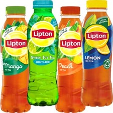 LIPTON ICE TEA - LEMON, PEACH, GREEN TEA SLEEK ,Mint & Lime FLAVOURS Drink 500ml