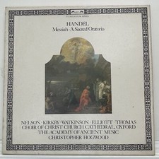 Handel Messiah Christopher Hogwood L'Oiseau-Lyre Stereo Box Set LP