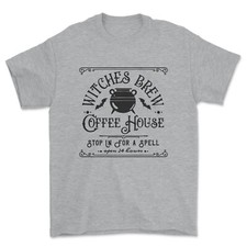 Witches Brew Pot unisex T-shirt Coffee House Halloween Top