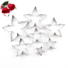 Mold Calyx Cutting Cutters Pastry Baking 7Pcs Cake Cookie Rose Flower Stainless