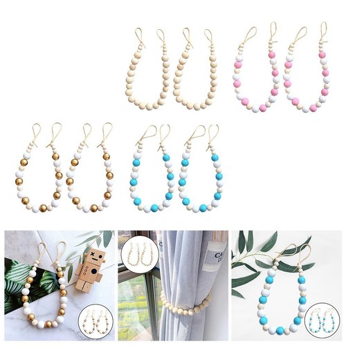 Wooden beads curtain holders - beads,