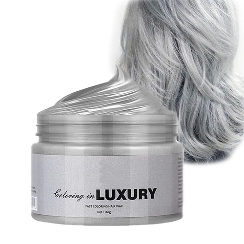 Temporary silver gray hair - gray,