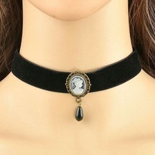 Vintage gothic black velvet - vintage,
