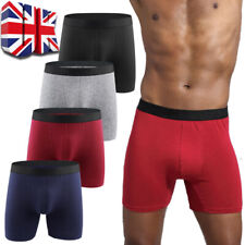 4Pack Soft Men Underwear Mid-Waist Long Leg Panties Boxers Shorts Trunks Sports