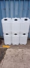 10 x Jerry Can 20l Water Containers Food Grade Clear White Inc Postage