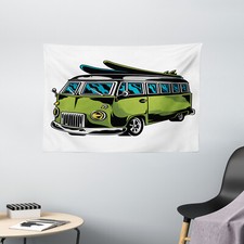 Vintage Camper Wide Tapestry Old School Retro Van
