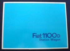 FIAT 1100D STATION WAGON Car Sales Brochure c1964 #1982