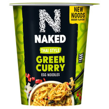 10 X Naked Noodle Thai Green Curry Pot with Egg Noodles. 78G.