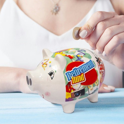 Ceramic pig piggy bank coins - ceramic,