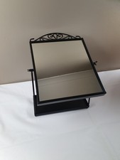 Dressing Table Vanity Mirror Free Standing Tabletop Makeup Cosmetic 23cm Black