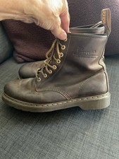 Doc Martens Crazy Horse Brown Leather 1460 8 Hole Boots Uk7/41 VGC 