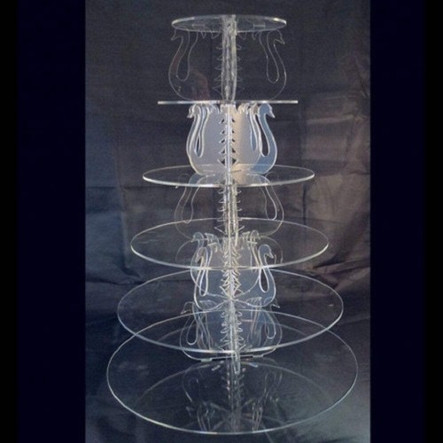Six tier swan design round - tier,