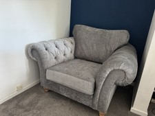Next Gosford Snuggle Chair Grey Velvet
